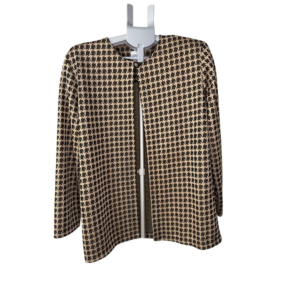 Anne Rashell Vintage Houndstooth Blazer Women's Size 14 One Button